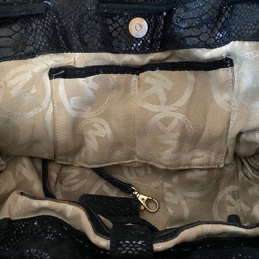 Michael Kors Patent Leather Python Shoulder Bag - image 6